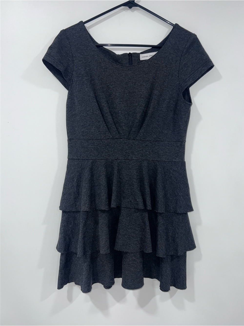 Amanda Uprichard Tiered V-Neckline Mini Dress